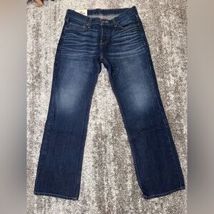 Hollister Dark Blue Straight Leg Jeans